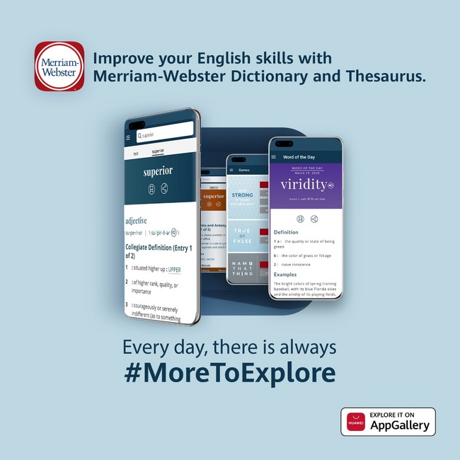 Huawei Partners With Merriam Webster To Bring World Class Dictionary App To Appgallery Users